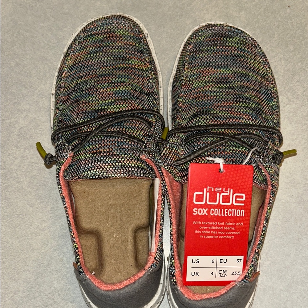 Hey Dude Colorful Knit Shoes